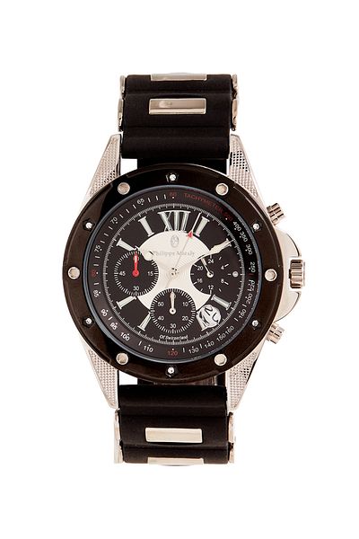 Philippe Moraly Water Resistant Leather Analog Wrist Watch LC0991BWBB