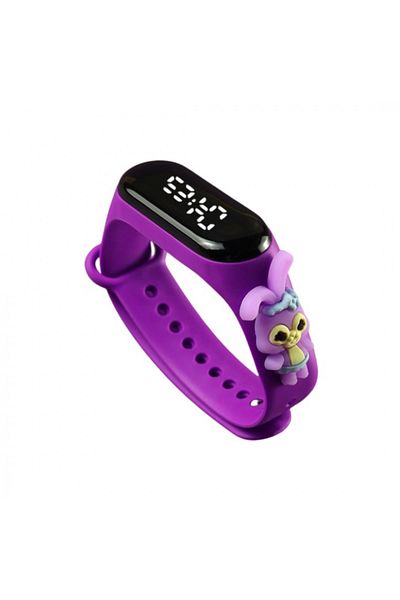 OEM Ceas pentru copii, model Hello Rabbit cu ochelari, violet