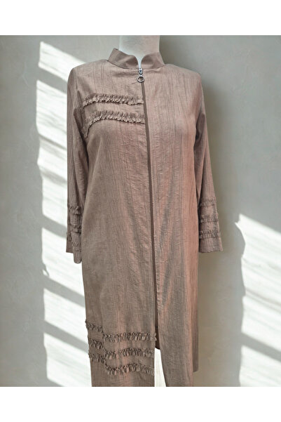 JALİA Batik Strawberry-Ruffle Detail Zipper Araboy-6070