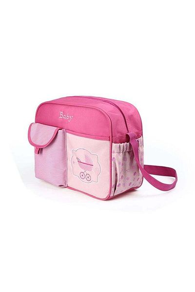 Lumely Shoulder Bag,Nylon Fabric One Shoulder Multi-Functional Large Capacity Mommy Diaper Bag,Pink