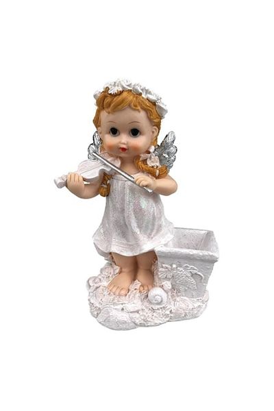 OEM Angel with Violin and Flower Holder, 16x26 cm