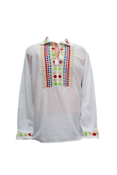 OEM Bluza tip ie Barbati, Model Traditional, Maneca Lunga, Bumbac, Broderie Multicolor, Marime 3XL