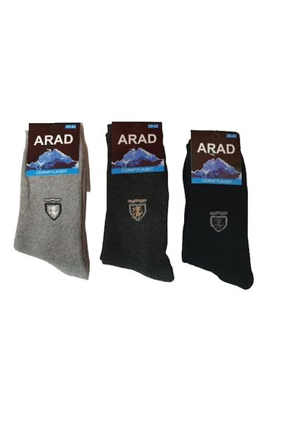 OEM Set 3 șosete bărbătești din flanel, 80% bumbac, 39-42, multicolore