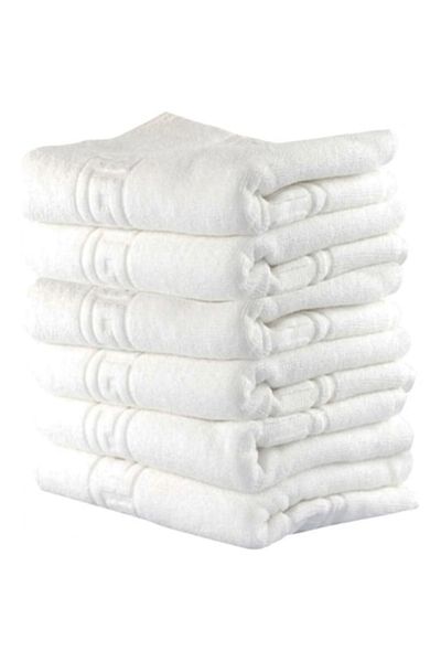 OEM Set 6 Prosoape de baie, Bumbac, Bordura Greceasca, 500g/m², 70x140cm, Alb