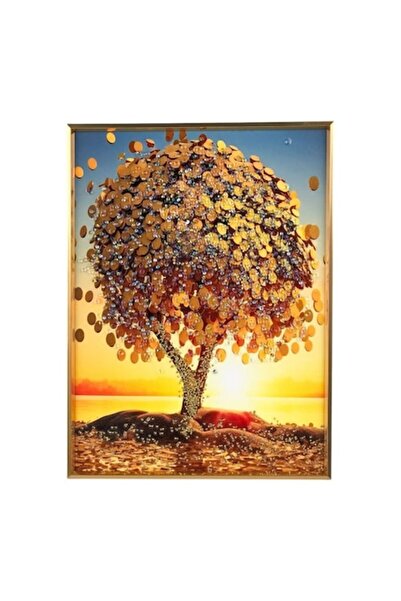 OEM Tablou din plastic cu imagini abstracte cu aplicatii de pietricele, 30x40...