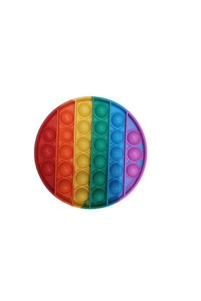 OEM Jucărie interactivă Pop It Now, silicon, senzorială, 12 cm, cerc, multico...