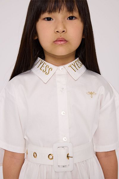 Tyess Girl Ecru Dress