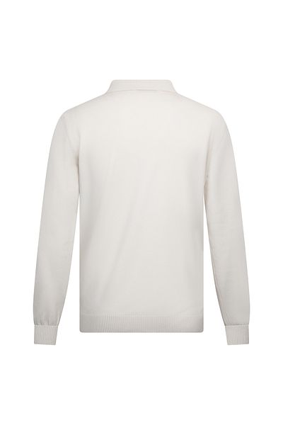 Hatemoğlu Beige Regular Fit Zippered Polo Neck Rayon Knitwear Sweater