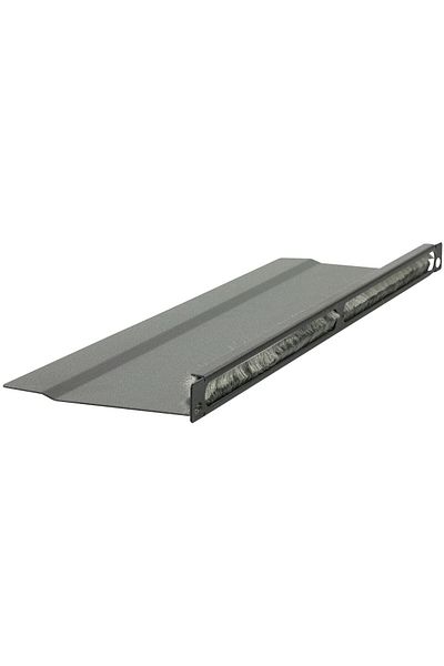 Lanview 1/2U 19" L PANEL ORGANIZERA KABLI Z SZCZOTKĄ CZARNY, RAO215BL