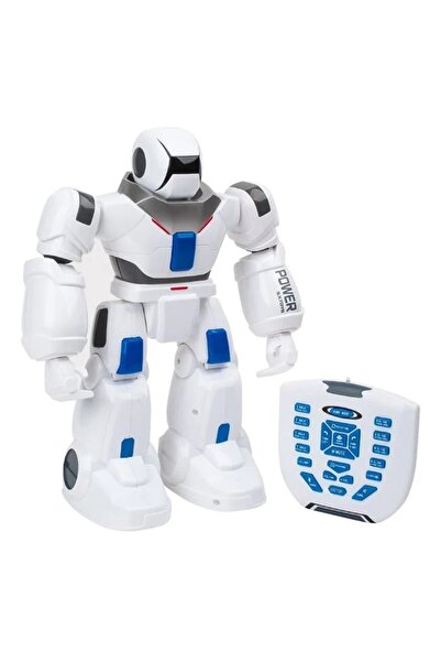 divendi-ro Robot de jucărie, cu telecomandă IR, mișcă brațele, dansează, cântă, 36x12,5x38cm, alb