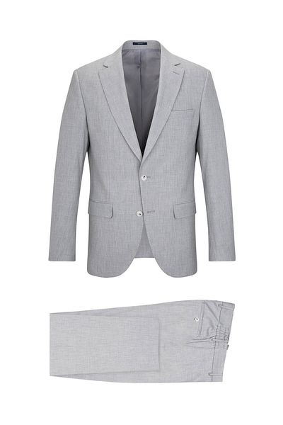 Hatemoğlu Gray Slim Fit Mono Collar Classic Suit