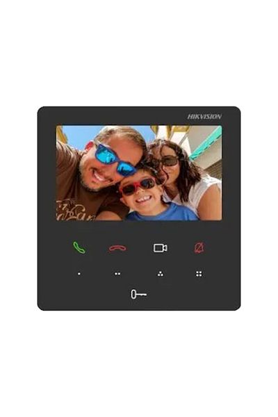 Hikvision Monitor videointerfon TCP/IP, ecran tactil TFT LCD de 4,3 inci cu 9 butoane, PoE, WiFi - DS-KH6110-WE1