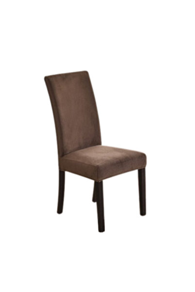 JOJO HOME Set 6 huse de scaun, Jojo Home, elastice din catifea, maro