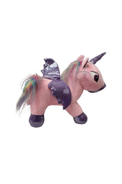 OEM Plush Toy Unicorn with Suction Cup 23 cm, Pink Rainbow