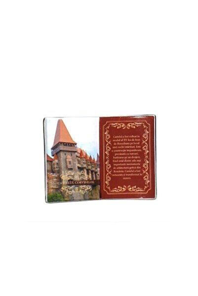 OEM Carte ceramică cu suport pentru pix, Design Hunedoara, 10x8 cm, Multicolo...