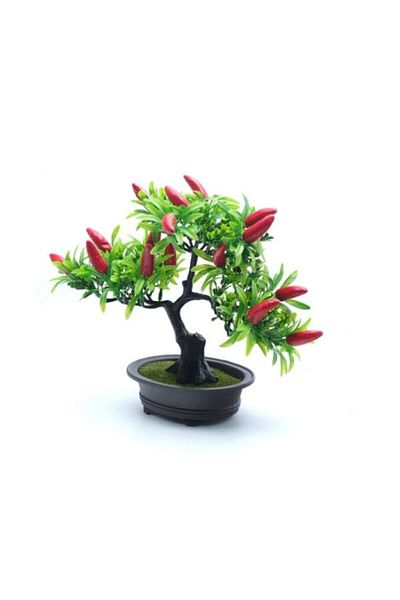OEM Artificial Tree with Peppers PVC 28x16x13 cm Red