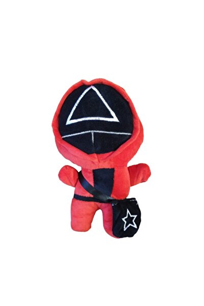 OEM Plush Figure Squid Game Triangle Soldier, 20 cm, Red