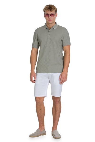 Hatemoğlu Khaki Regular Fit 100% Cotton Polo Neck Mercerized T-Shirt