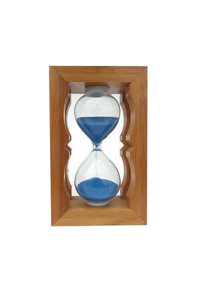 OEM Clepsidră cu nisip pe suport de lemn - 5 minute