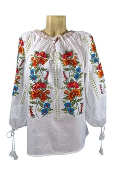 OEM Women's Blouse - Cotton, Multicolor Embroidery, Long Sleeve, XL