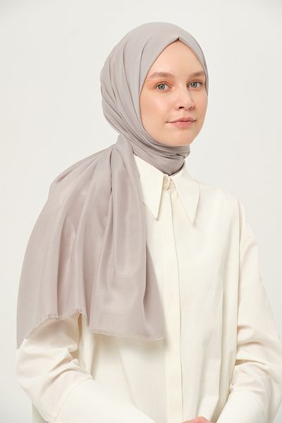 Madame Polo Plain Cheesecloth Thin Lightweight Summer Shawl Shawl Gray