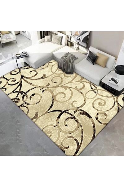 OEM Anti-Slip Carpet, Elegant Model, Polypropylene/Cashmere Imitation, Beige Shades, 80x300cm