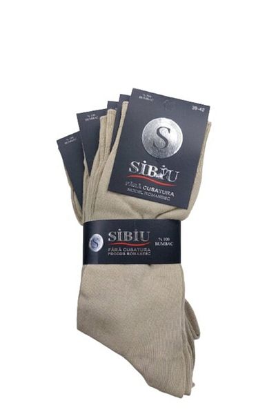 Santex Set 5 men's cotton socks, seamless, Sibiu, 39-42, Cream