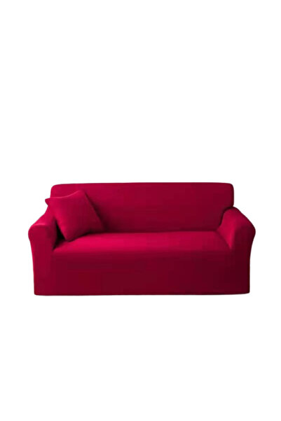 OEM Elastic Sofa Cover, Comfort Uni, Elastan, M-2 Seats, 145x185cm, Red