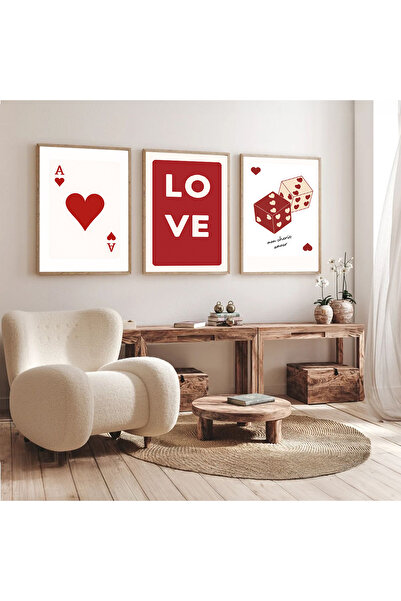 Dekorsiahome Set de masă pentru sufragerie, hol, bucătărie, 3 bucăți, cu cadr...