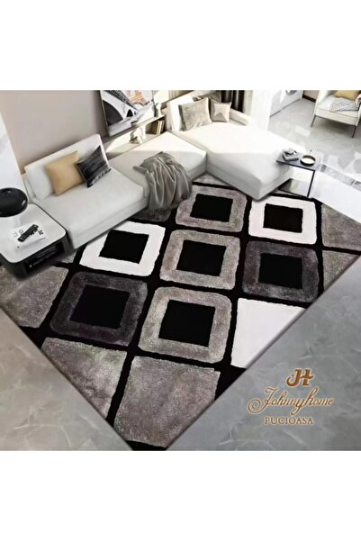 OEM Covor Antiaderent, Model Forme Geometrice, Polipropilena /Imitatie Casmir, Non-Culori, 80x300cm