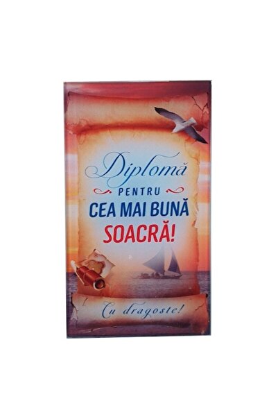OEM Aplica diploma din sticla, dedicatie soacra, M4, 10x17cm