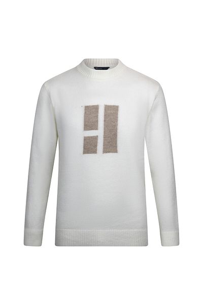 Hatemoğlu Ecru Regular Fit Quarter Turtleneck Sweater