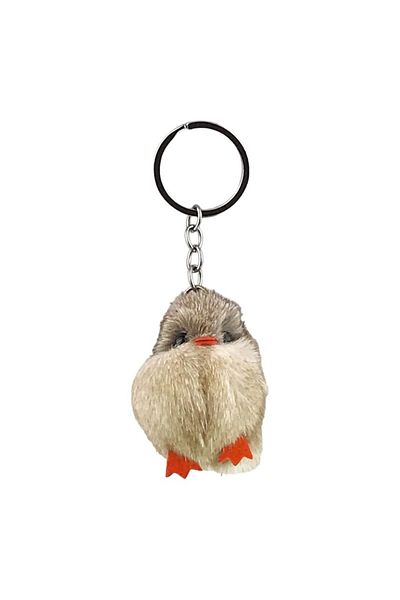 OEM Textile Chick Keychain, 4x8 cm, Brown