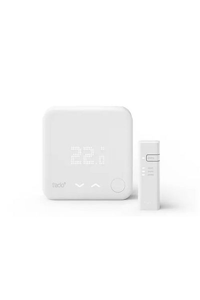 Tado Pachet Termostat Inteligent - Termostat Inteligent V3+ cu Punte de Internet, Alb/Gri