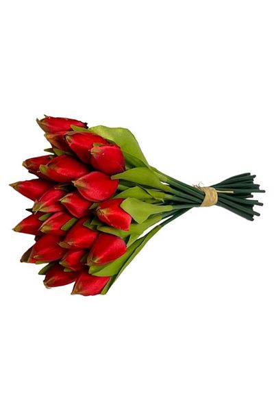 OEM Artificial Tulip Bouquet, 36x15 cm, Red