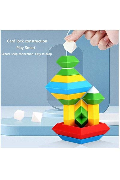 COOYA Children's Variety Pyramid Large Granular Building Blocks Educational Assemblies Stacking Toys