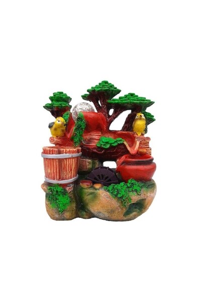 OEM Fântână electrică cu bilă și păsări, 24x26cm