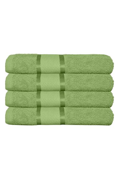 OEM Set 4 Bath Towels, Cotton, Uni, 400g/m², 70x140cm, Light Green