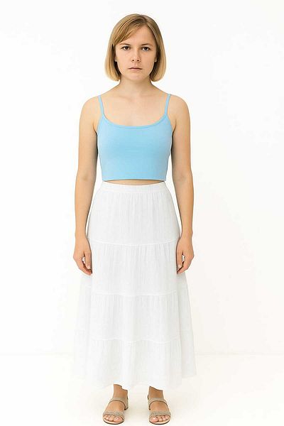 Maison La Femme Women's Skirt Muslin Long Skirt