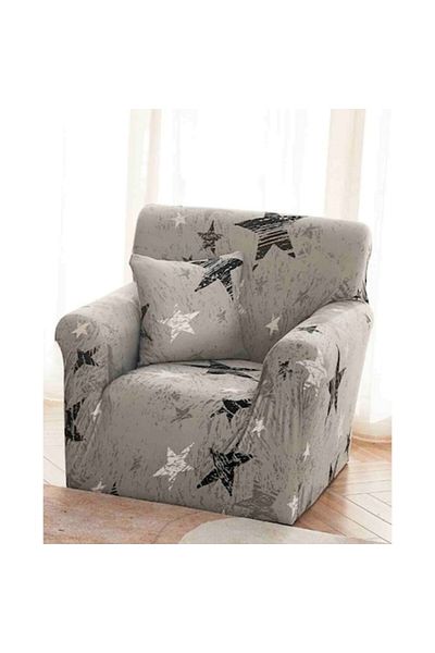 JOJO HOME Elastic Chair Cover Jojo Home Star Print, Gray, 90x140cm