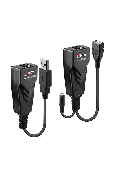 Lindy Wildsmith Przedłużacz Lindy USB 2.0 Cat.5 100M, 42674