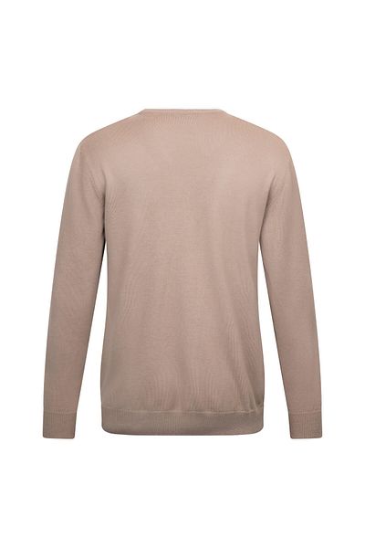 Hatemoğlu Brown Regular Fit Jacquard Crew Neck Wool Knitwear Sweater