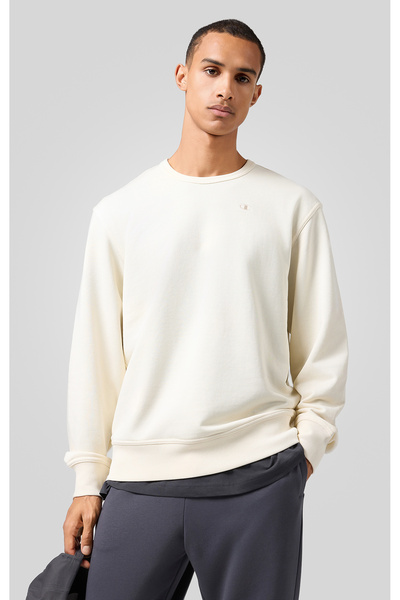 Champion Icons Crewneck Sweatshirt  Erkek Bej Sweatshirt - 220785-YS141