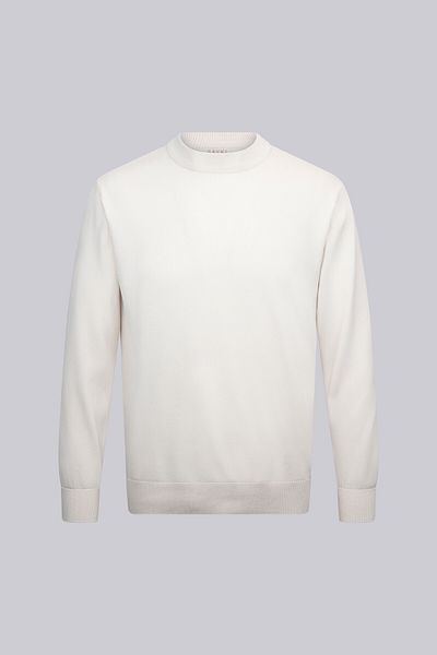 Hatemoğlu Μπεζ Regular Fit Quarter Turtleneck Rayon Knitwear Πουλόβερ