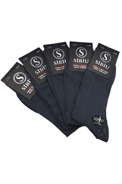 OEM Set 5 pairs of men's cotton socks, without seams, Sibiu, 43-46, navy