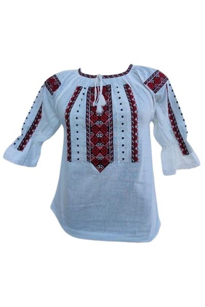 OEM Traditional Women's Blouse, Cotton, Dark Red, Size S