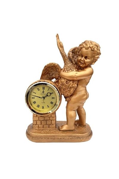 OEM Resin Decoration in the Shape of a Child with Clock
