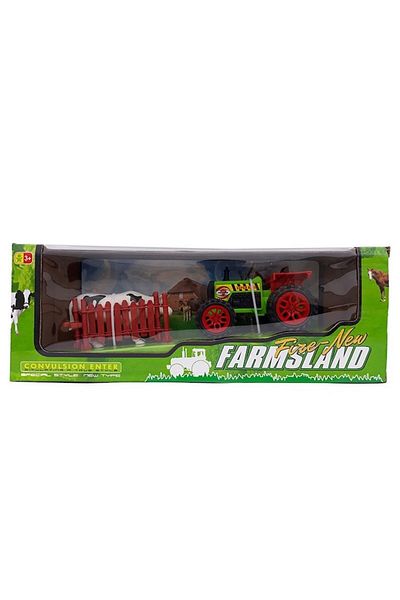 OEM Set pentru micul fermier cu tractor, gard si animal, 32x12 cm