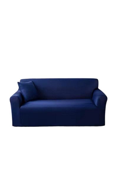 OEM Husă elastică pentru canapea, Comfort Uni, elastan, mărimea M - 2 locuri, 145x185cm, albastru închis