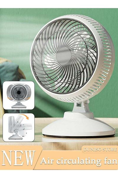 fun zone DUNISO Table Air Circulator Fan Mini Personal 2 Speeds Portable Table Fan